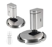 Nordara 2Pcs Magnetic Punch Free Door Stopper in Silver Nordara Silver