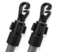 Nordara 2Pcs Telescopic Washing Line Prop Pole Extendable Support Up To 2.6M in Grey | Size: 100 cm x 100 cm Nordara Grey 100 cm x 100 cm