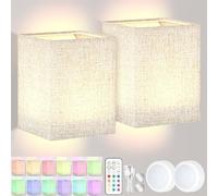 Nordara 2x Battery LED Wall Lights Indoor Sconces RGB Dimmable LED Bulbs Nordara Multicolor