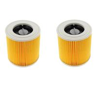 Nordara 2x Cartridge Filter For Karcher WD2 WD3 Wet Dry Vacuum in Yellow Nordara Yellow