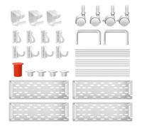Nordara 3/4 Tier Trolley Kitchen Bathroom Laundry Rolling Storage Rack Wheels in White | Size: 100 cm x 100 cm Nordara White 100 cm x 100 cm