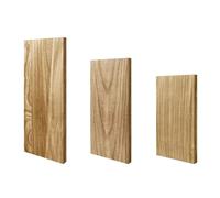 Nordara 3 Pack Floating Wall Shelves Paulownia Wood Display Rack Unit UK in Natural Nordara Natural