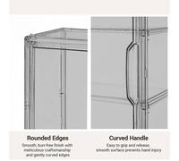 Nordara 3-Tier Acrylic Display Case Figures Organizer Box Magnetic Door in Clear Nordara Clear