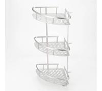 Nordara 3 Tier Corner Shower Caddy Bathroom Organiser in Silver Nordara Silver