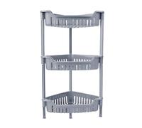 Nordara 3 Tier Corner Storage Shower Rack Shelf Bathroom Caddy in Grey Nordara Grey