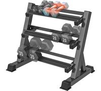Nordara 3 Tier Dumbbell Storage Rack in Black | Size: 0-1 m Nordara Black 0-1 m
