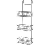 Nordara 3 Tier No Drill Metal Shower Caddy Non-Rusting Wall Mount Bathroom in Grey Nordara Grey
