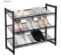 Nordara 3 Tier Stackable Shoe Rack in Black | Size: 600mm Nordara Black 600mm