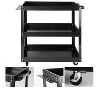 Nordara 3 Tier Tool Cart Heavy Duty Garage Trolley Workshop Storage in Black | Size: 10000mm x 520mm Nordara Black 10000mm x 520mm