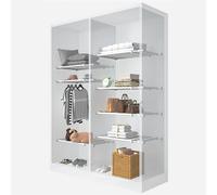Nordara 30-40cm Adjustable Storage Organizer Shelf Divider Rack in White | Size: 0.6m2 Nordara White 0.6m2