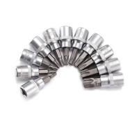 Nordara 34pc Torx Star Socket & Bit Set Male Female E T Sockets with Case in Silver Nordara Silver