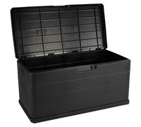 Nordara 350L Outdoor Patio Anthracite Plastic Storage Box in Black | Size: 120 cm x 90 cm Nordara Black 120 cm x 90 cm