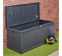 Nordara 350L Outdoor Plastic Storage Box Garden Patio Container in Black Nordara Black