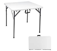 Nordara 3ft Square White Folding Table Indoor Outdoor Multipurpose Desk Nordara White