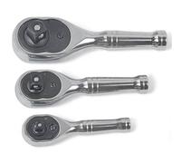 Nordara 3Pc Stubby Reversible Ratchet Handle Set in Silver Nordara Silver