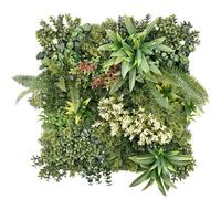 Nordara 3Pcs 50x50cm Artificial Green Plant Wall Hedge Decor Panels Set | Size: 100 cm x 60 cm Nordara Green 100 cm x 60 cm