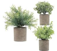 Nordara 3x Artificial Potted Plants Indoor Outdoor Garden Decor in Green Nordara Green
