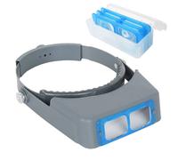 Nordara 4 Len Head Magnifier Glasses Magnifying Visor Glass Headband Lenses in Grey Nordara Grey