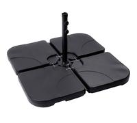 Nordara 4 x Outdoor Umbrella Cantilever Parasol Base Stand -Square Shape in Black | Size: 50 cm x 50 cm Nordara Black 50 cm x 50 cm