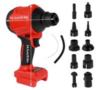 Nordara 40000RPM Cordless Blower Inflator Vacuum Multifunction Tool in Red | Size: 100 cm x 15 cm Nordara Red 100 cm x 15 cm