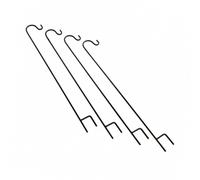 Nordara 4x Shepherds Crook Hooks Garden Stakes Hangers - 100cm in Black Nordara Black