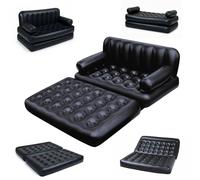 Nordara 5-in-1 Fast Inflatable Double Sofa Mattress Portable Sofabed in Black | Size: 100 cm x 15 cm Nordara Black 100 cm x 15 cm