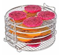 Nordara 5 Layer Air Fryer Grill Rack Stainless Steel Dehydrator Rack in Silver Nordara Silver