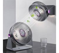 Nordara 5 Speed Rechargeable Mini Desktop Cooling Fan For Daily Indoor Use in Grey Nordara Grey