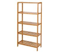 Nordara 5 Tier Bamboo Storage Shelf Shelves Rack natural | Size: 0.6m2 Nordara Natural 0.6m2
