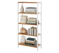 Nordara 5 Tier Bamboo Storage Shelf Shelves Rack white | Size: 0.6m2 Nordara Multicolor 0.6m2