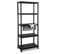 Nordara 5 Tier-Heavy-Duty Garage Racking Shelf Unit Industrial Storage in Black Nordara Black