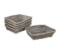 Nordara 5 x Wicker Grey Gift Basket Storage Hamper Display Tray Nordara Grey