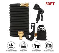 Nordara 50FT Expandable Garden Hose Pipe Flexible With Water Spray Gun in Black | Size: 2.5kg Nordara Black 2.5kg