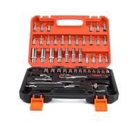 Nordara 53PCS 1/4" Metric Socket Set Ratchet Wrench Bits With Case in Orange Nordara Orange