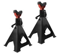Nordara 6 Ton Heavy Duty Axle Stands, Double Locking Car Van Support (2 Pack) in Black Nordara Black