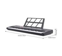 Nordara 61-Key Full-Size Electronic Digital Keyboard Teaching Piano in Black | Size: 100 cm x 15 cm Nordara Black 100 cm x 15 cm