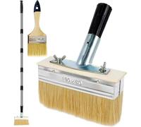 Nordara 7" Decking Stain Brush 60" Long Handle 3" Applicator in Yellow Nordara Yellow