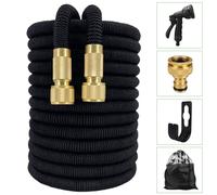 Nordara 75ft Heavy Duty Expandable Garden Hose Pipe in Black | Size: 100g Nordara Black 100g