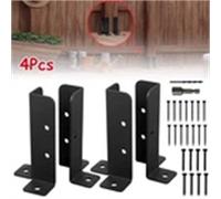 Nordara 8x Post Base Support Fence Brackets Set in Black | Size: 1.5m tall x 3m wide Nordara Black 1.5m tall x 3m wide
