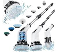 Nordara 9-in-1 Cordless Electric Spin Scrubber Handheld Cleaning Brush in White | Size: 100 cm x 15 cm Nordara White 100 cm x 15 cm