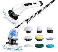 Nordara 9 IN 1 Electric Spin Scrubber, Cleaning Brush Rotating Scrubber in White | Size: 100 cm x 100 cm Nordara White 100 cm x 100 cm