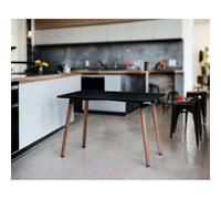 Nordara Black 4-6 Seater Scandi Style Dining Table Wooden Legs Nordara Black