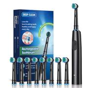 Nordara Black 5 Modes Rotating Electric Toothbrush Rechargeable USB