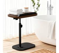 Nordara black walnut Adjustable C-Shaped Sofa Side End Table | Size: 0.6m2 Nordara Black 0.6m2