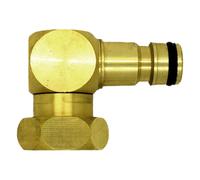 Nordara Brass Snap-On Hose Lock Revolving Elbow 3/4" BSP Female in Gold Nordara Gold
