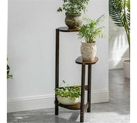 Nordara Brown 3 Tier Bamboo Corner Plant Stand Outdoor Garden Shelf Nordara Brown