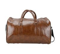 Nordara Brown Men's/Women's Large Leather Travel Duffel Bag Nordara Brown