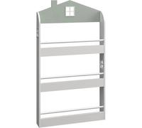 Nordara Children Bookcase Toy Organizer 3Tier Wooden Storage Shelf in White Nordara White