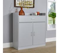 Nordara Compact 2 Door Shoe Cabinet Hallway Space Saving Organiser Black Grey | Size: 130 cm x 35 cm Nordara Grey 130 cm x 35 cm