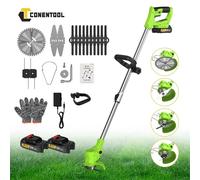 Nordara Cordless Grass Trimmer Garden Edger with 2 Batteries Green Nordara Green